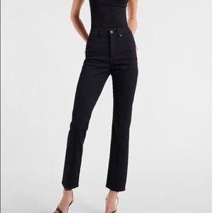 Pitch Black High Waisted Black Slim Jeans - Express